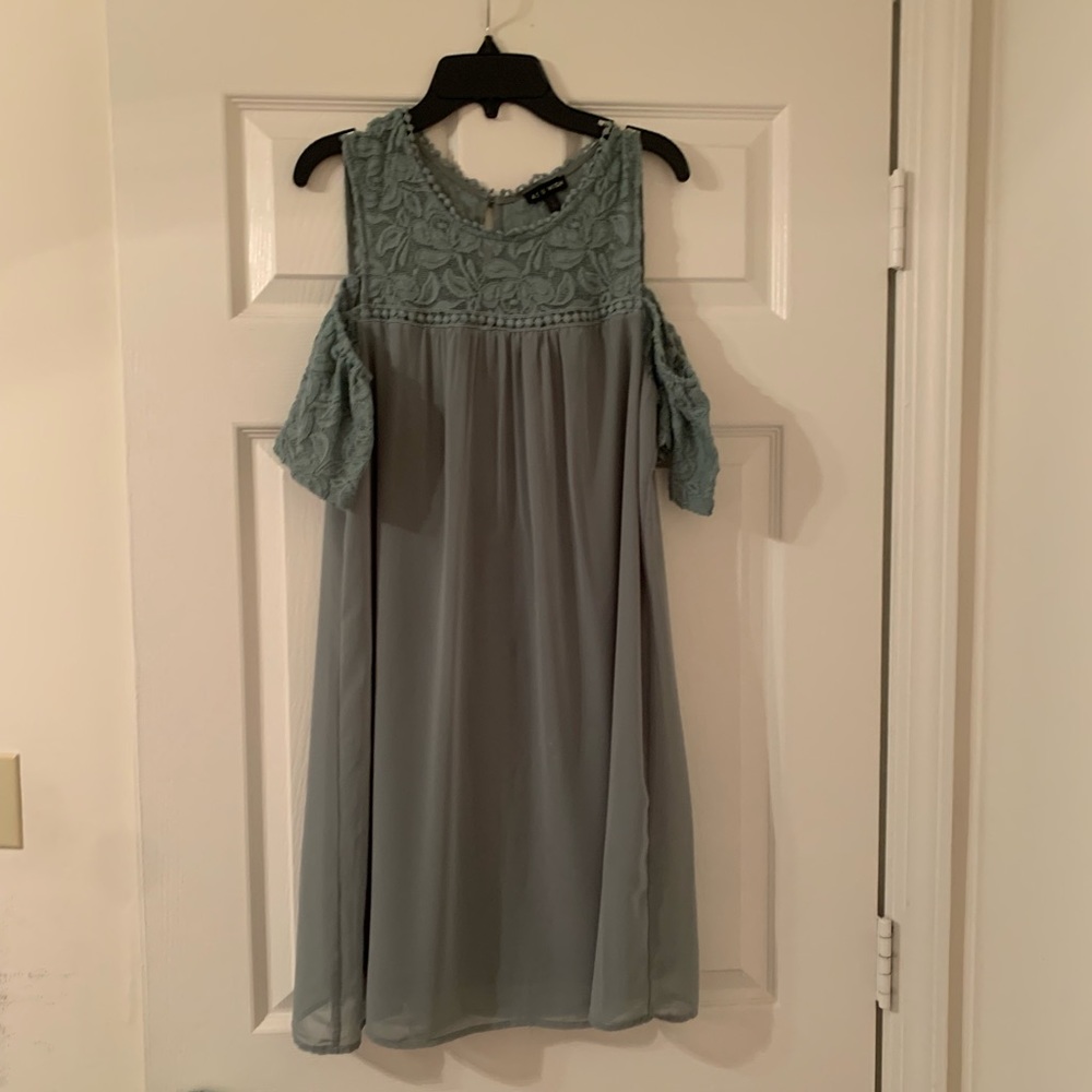 Sage Off the Shoulder Dress